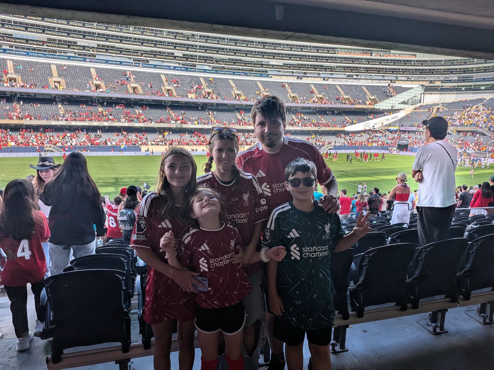 Creuzer family at a Liverpool match, 2026
